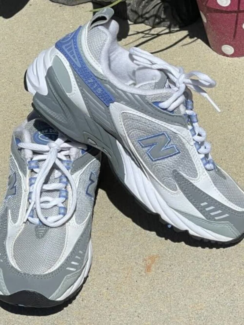 New Balance 715 Women's Shoes White Blue Gray Tennis